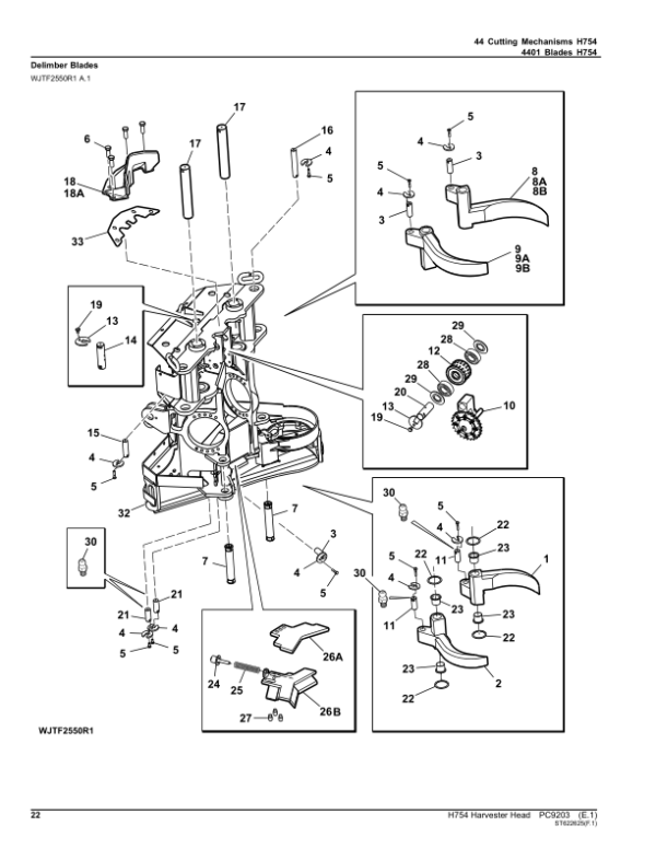 John Deere H754 Harvesting Heads Parts Catalog Manual – PC9203 Workshop Guide
