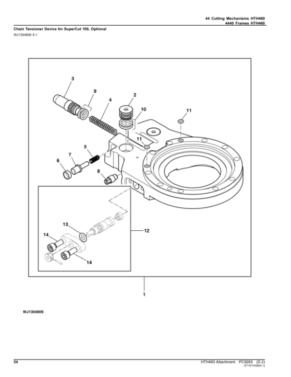 John Deere HTH460 Felling Heads Parts Catalog Manual – PC9265 Workshop Guide