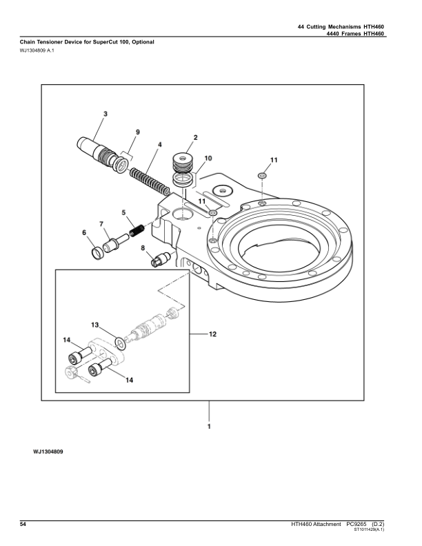 John Deere HTH460 Felling Heads Parts Catalog Manual – PC9265 Workshop Guide
