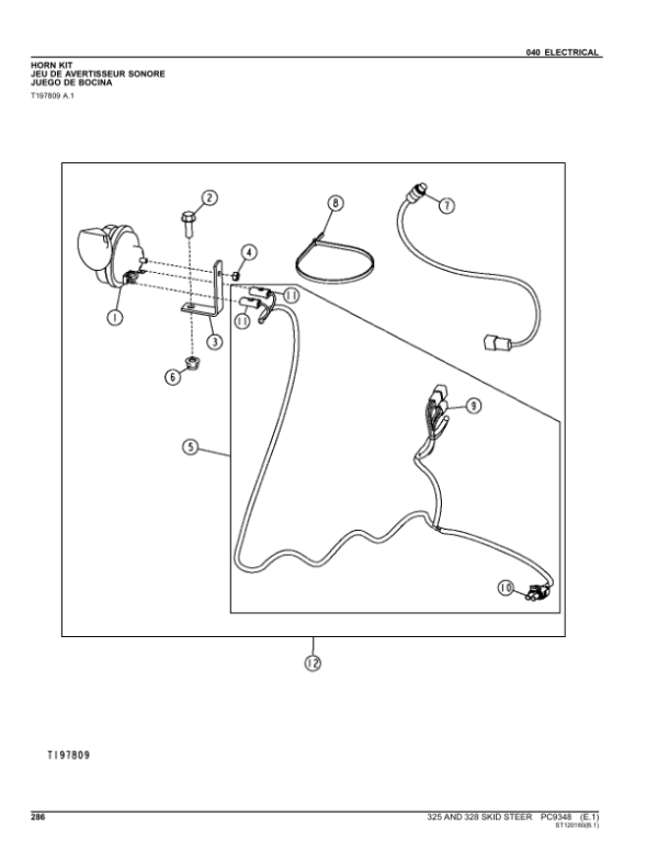 John Deere 325, 328 Skid Steers Parts Catalog Manual – PC9348 Workshop Guide
