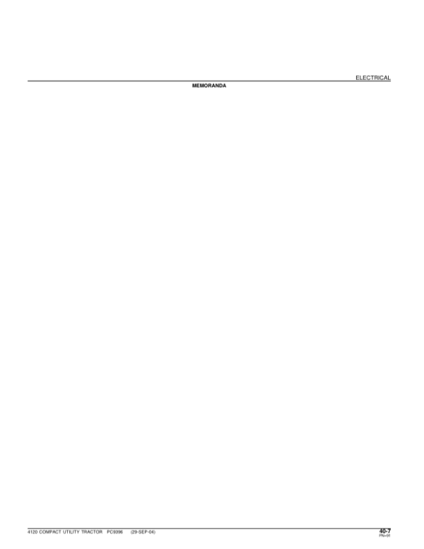 John Deere 4120 Compact Utility Tractors Parts Catalog Manual – PC9396 Workshop Guide