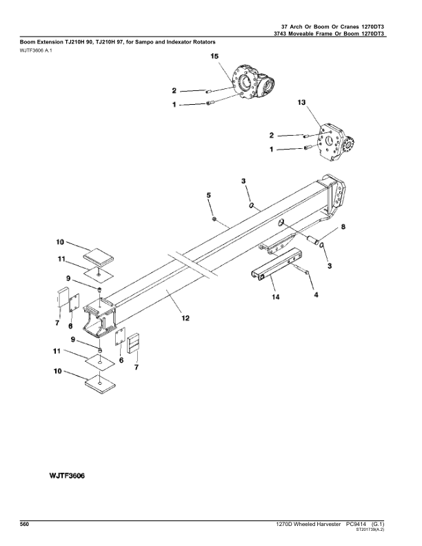 John Deere 1270D T3 Wheeled Harvesters (SN 001001-) Parts Catalog Manual – PC9414 Workshop Guide