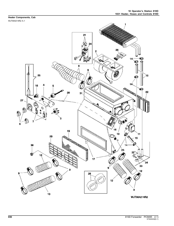 John Deere 810D T3 Forwarders (SN 002003-) Parts Catalog Manual – PC9495 Workshop Guide