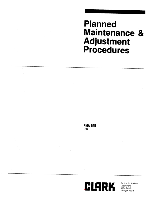 Clark PW15, PW18 Pallet Truck Overhaul Manual Workshop Guide