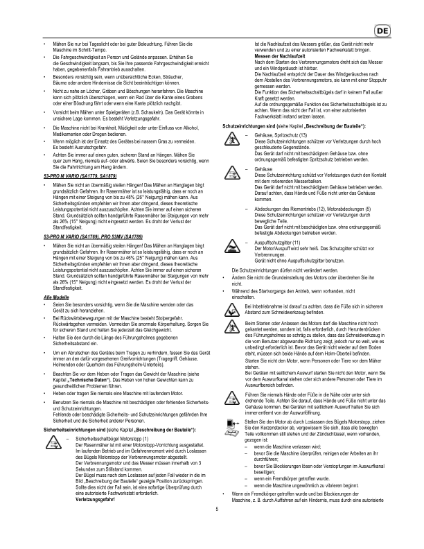 John Deere 53-PRO M VARIO (SA1769), 53-PRO M VARIO (SA1779), 53-PRO M VARIO (SA1879), PRO 53M (SA1789) Lawn Mowers Operator’s Manual (SAU15739) Workshop Guide