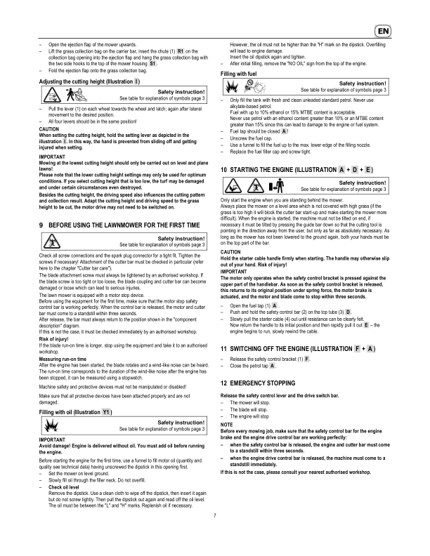 John Deere 47-PRO VARIO (SA321520) / PRO 47V (SA326520) Lawn Mowers (MY2019-MY2020) Operator’s Manual (SAU16611) Workshop Guide