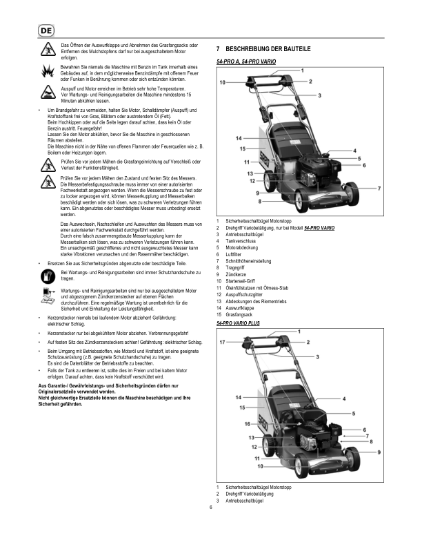 John Deere 54-PRO A (SA312520), 54-PRO VARIO (SA322520), 54-PRO VARIO PLUS (SA322820) Lawn Mowers (MY2019-MY2020) Operator’s Manual (SAU16629) Workshop Guide