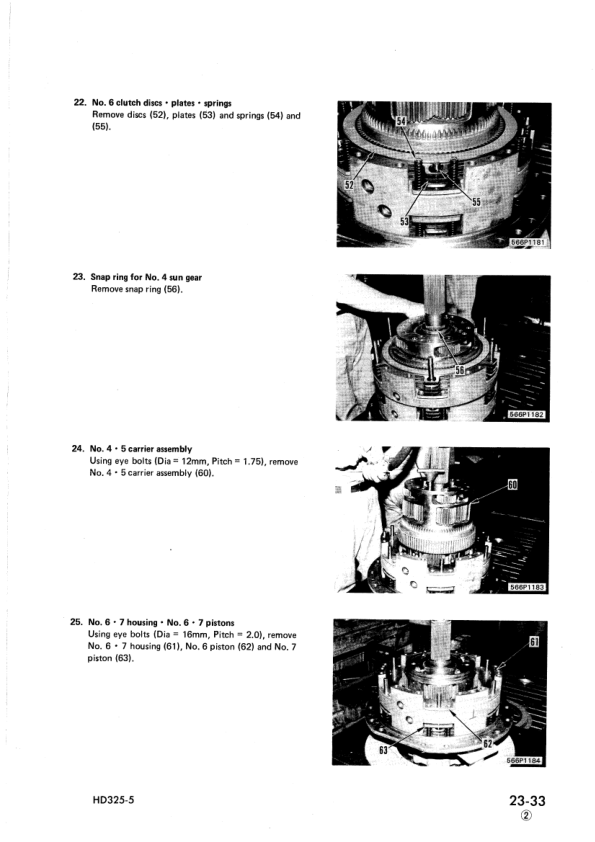 Komatsu HD325-5 Dump Truck Service Repair Manual Workshop Guide