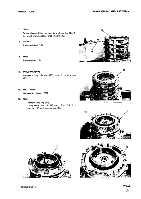 Komatsu HD320-3, HD325-3 Dump Truck Service Repair Manual Workshop Guide