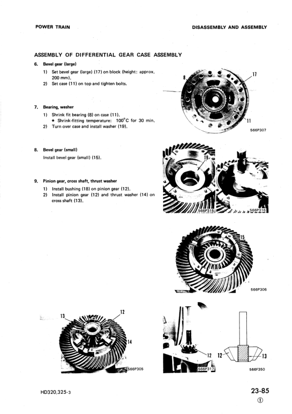 Komatsu HD320-3, HD325-3 Dump Truck Service Repair Manual Workshop Guide