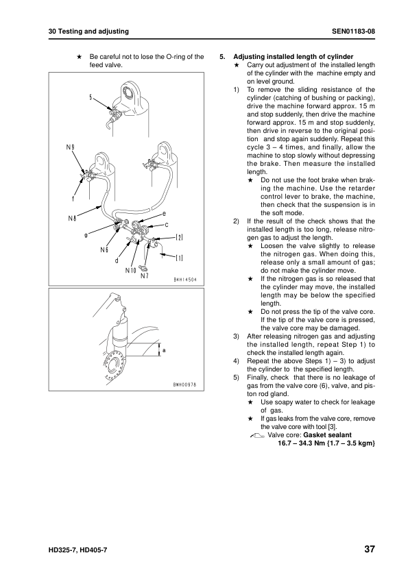 Komatsu HD325-7, HD405-7 Dump Truck Service Repair Manual Workshop Guide