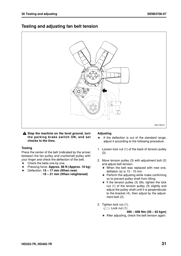 Komatsu HD325-7R, HD405-7R Dump Truck Service Repair Manual Workshop Guide