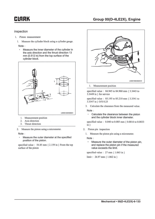 Clark C20D, C25D, C30D, C35D Forklift Service Repair Manual (4LE2X ISUZU Tier 4 Engine) Workshop Guide