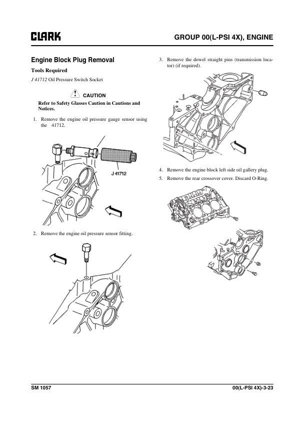 Clark C60L, C70L, C75L Forklift Service Repair Manual (PSI 4X Engine) Workshop Guide