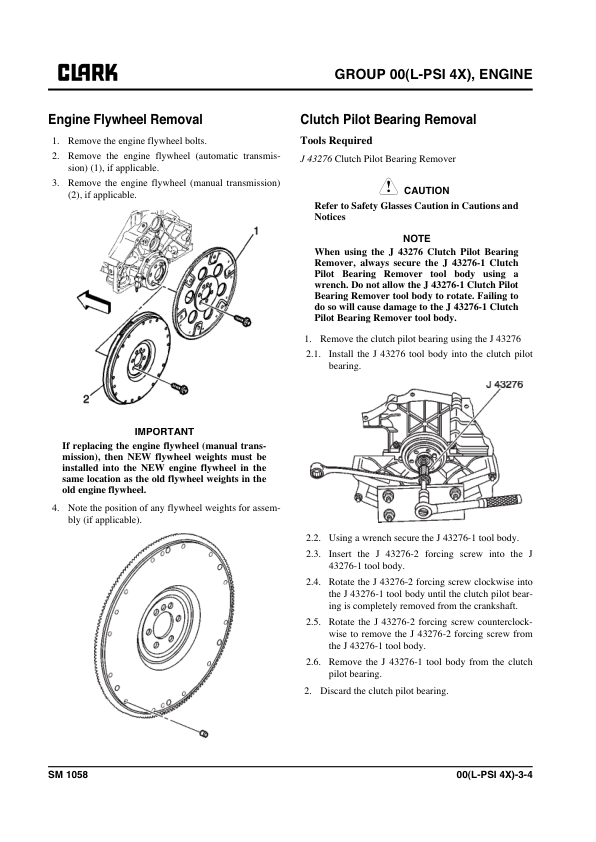 Clark CGC40, CGC50, CGC55, CGC60, CGC70 Forklift Service Repair Manual (PSI 4X Engine) Workshop Guide