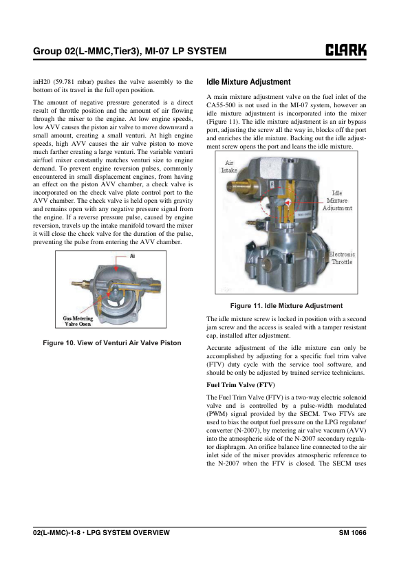 Clark C15SD, C15SL, C18SD, C18SL, C20SD, C20SL Forklift Service Repair Manual (4TNV88, HMC THETA 2.4 LPG, 4G63) Workshop Guide