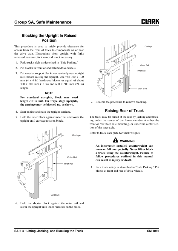 Clark C15SCL, C18SCL, C20SCL Forklift Service Repair Manual (HMC THETA 2.4 LPG, 4G63 Engine) Workshop Guide