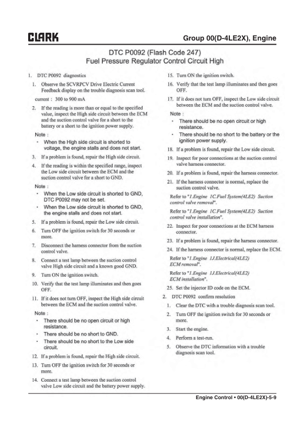 Clark S20D, S25D, S30D, S35D Forklift Service Repair Manual (ISUZU Engine) Workshop Guide