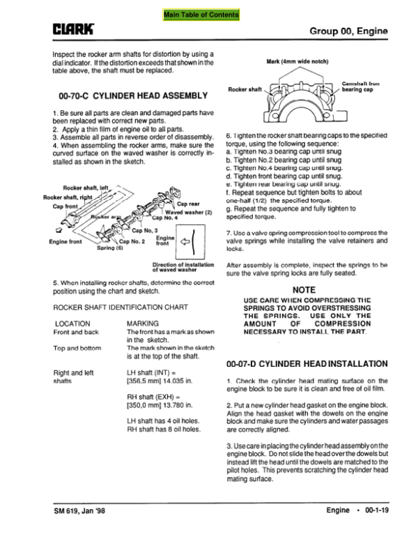 Clark GCS12, GCS15, GCS17S Forklift Service Repair Manual Workshop Guide