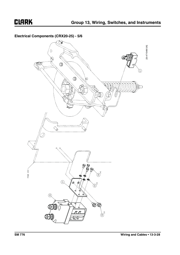 Clark CRX10, CRX13, CRX14, CRX15, CRX18, CRX20, CRX25 Lift Truck Service Repair Manual Workshop Guide