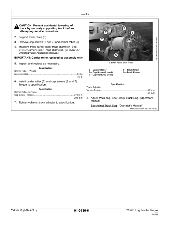 John Deere 2154D Log Loader Service Repair Manual (TM10415) Workshop Guide