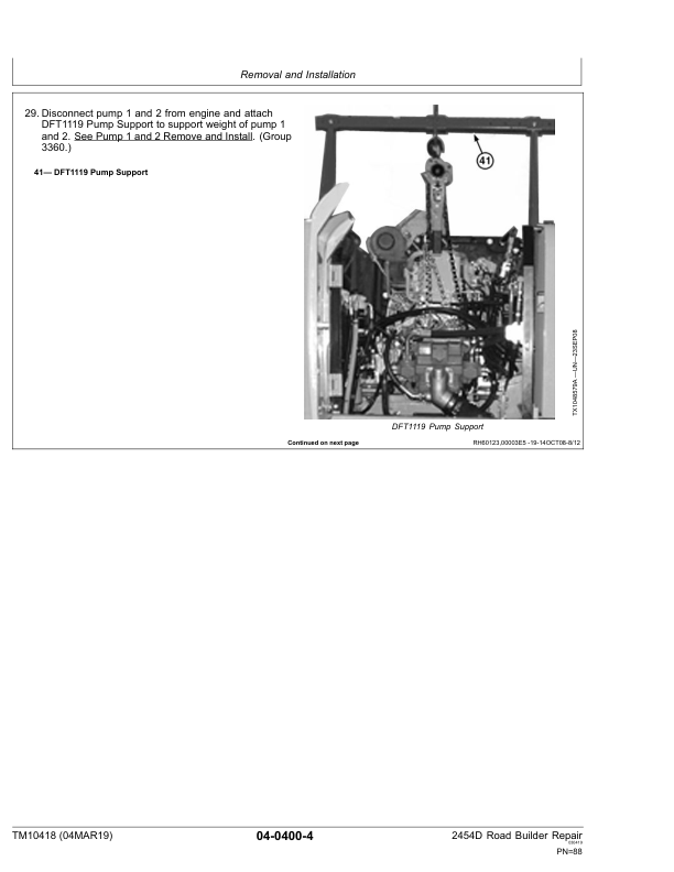 John Deere 2454D Road Builder Service Repair Manual (TM10418) Workshop Guide