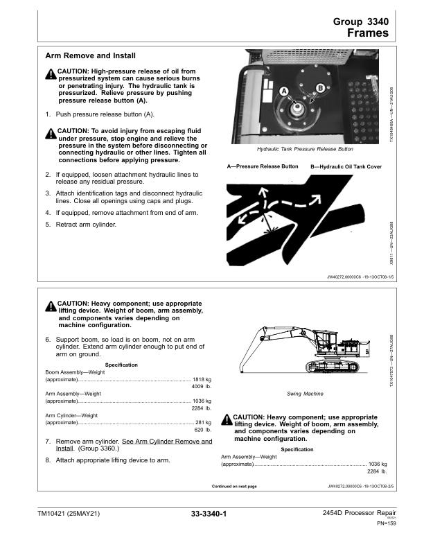 John Deere 2454D Processor Service Repair Manual (TM10421) Workshop Guide