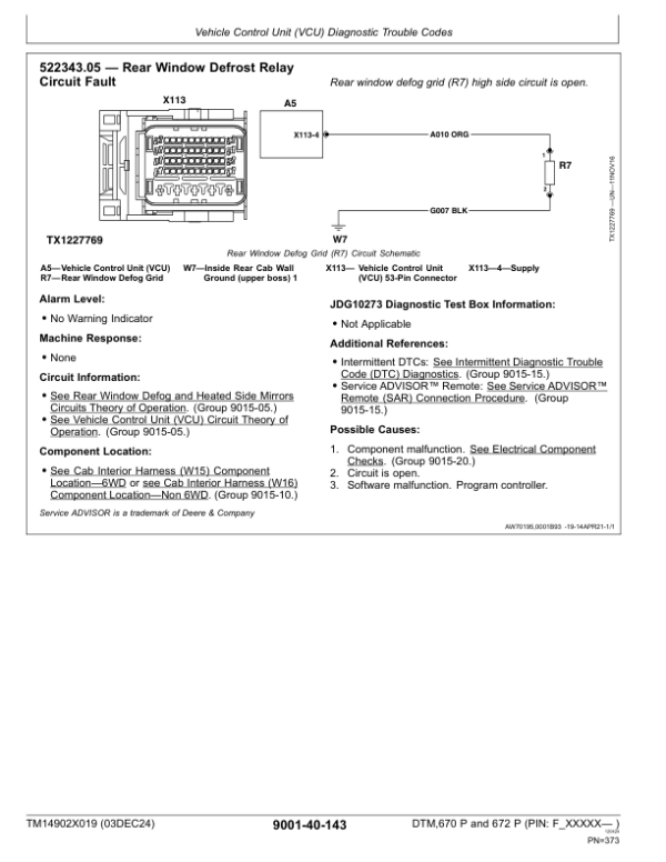 John Deere 670P, 672P Grader Repair Technical Manual (S.N F00001 -) Workshop Guide