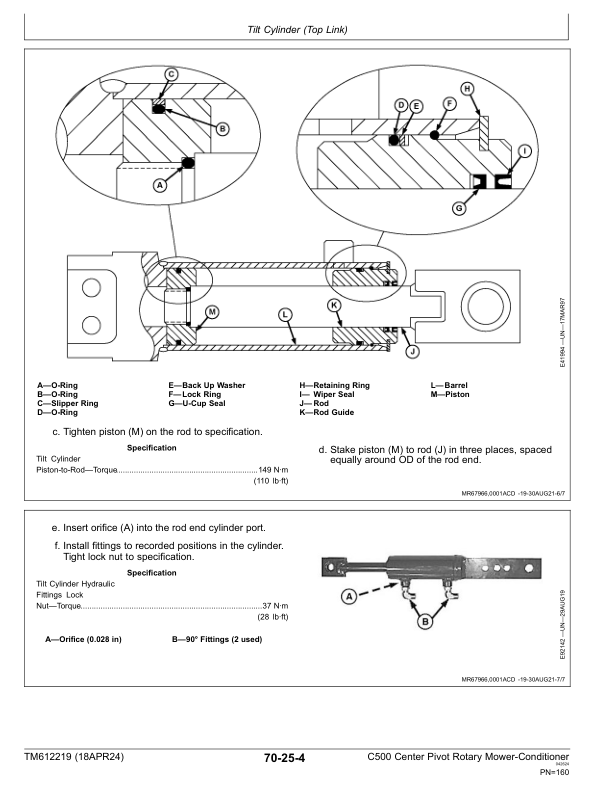 John Deere C500 Center Pivot Rotary Mower-Conditioner Operator’s Manual (TM612219) Workshop Guide