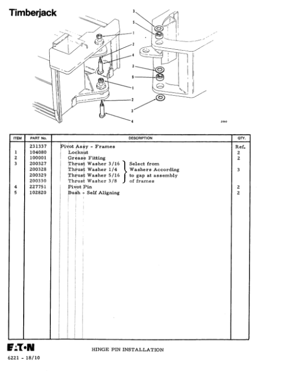 Timberjack 200D Forwarders (SN 787117-788857) Parts Catalog Manual – WC0767A Workshop Guide