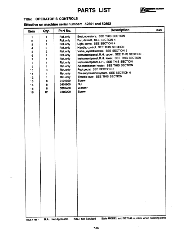 Koehring Waterous Knuckleboom Loader (SN 52501-) Parts Catalog Manual Workshop Guide