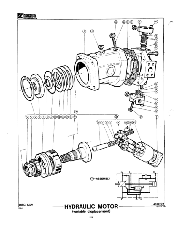 Koehring 16 Inch (Hydro-Ax 411) Felling Heads (SN 68004-) Parts Catalog Manual – WC2141668 Workshop Guide