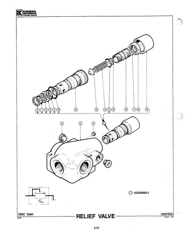 Koehring 20 Inch Front Cut (Case 1187C) Felling Heads Parts Catalog Manual – WC2141672 Workshop Guide