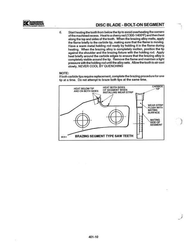 Koehring 18 Inch, 20 Inch, 22 Inch, 24 Inch Felling Heads Parts Catalog Manual Workshop Guide