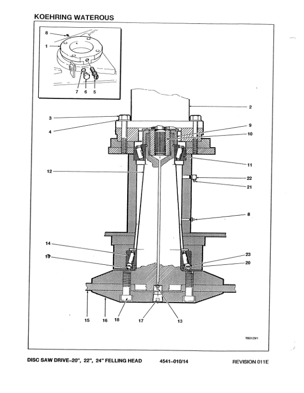 Koehring 20 Inch (Link Belt 2800) Felling Heads (SN 64150-970775) Parts Catalog Manual – WC701555200 Workshop Guide