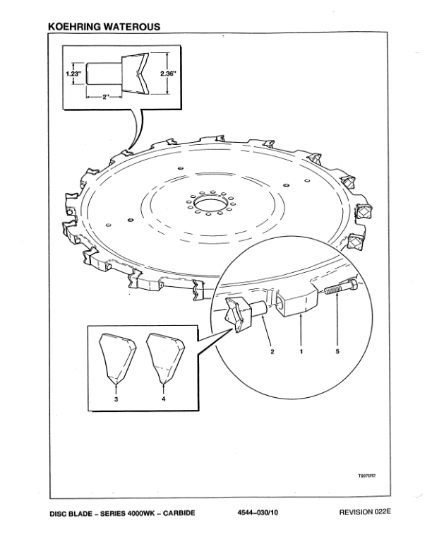 Koehring 18 Inch, 20 Inch, 22 Inch, 24 Inch Standard Felling Heads Parts Catalog Manual – WC701555400 Workshop Guide