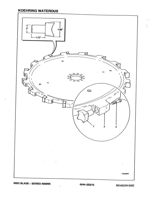 Koehring 18 Inch, 20 Inch, 22 Inch, 24 Inch (Caterpillar) Felling Heads Parts Catalog Manual Workshop Guide