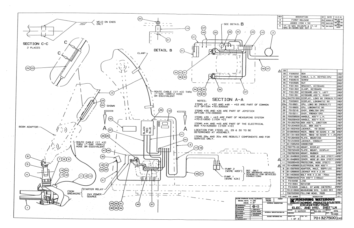 Koehring Waterous 762B Harvesting Heads (SN 762B0275–762B0508) Parts Catalog Manual Workshop Guide