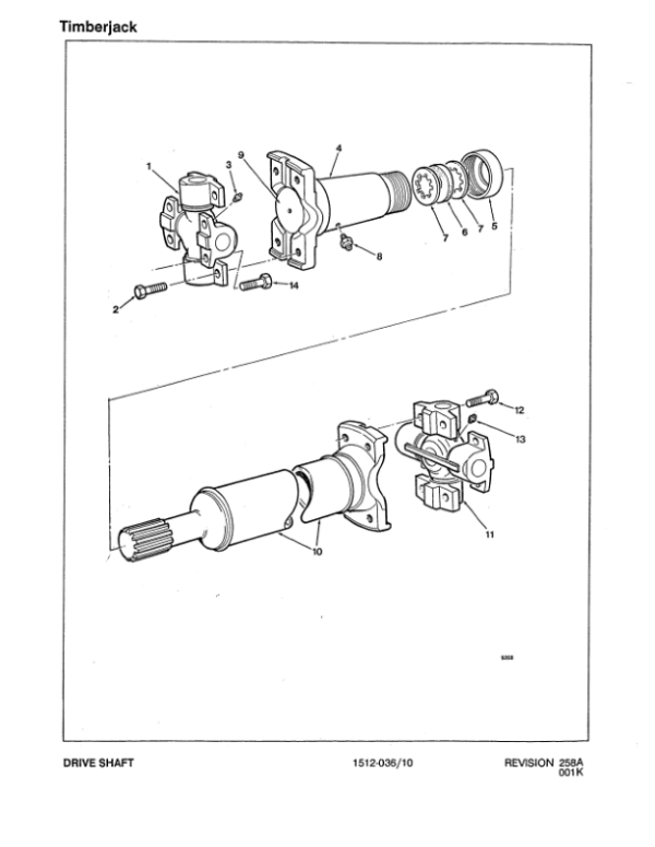 Timberjack 610 Forwarders (SN 967504-973069) Parts Catalog Manual – WCF283499 Workshop Guide