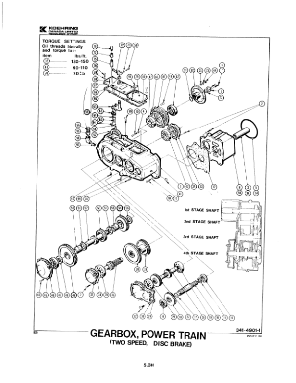 Koehring KH3D Harvester (SN 20069 and Up) Parts Catalog Manual Workshop Guide