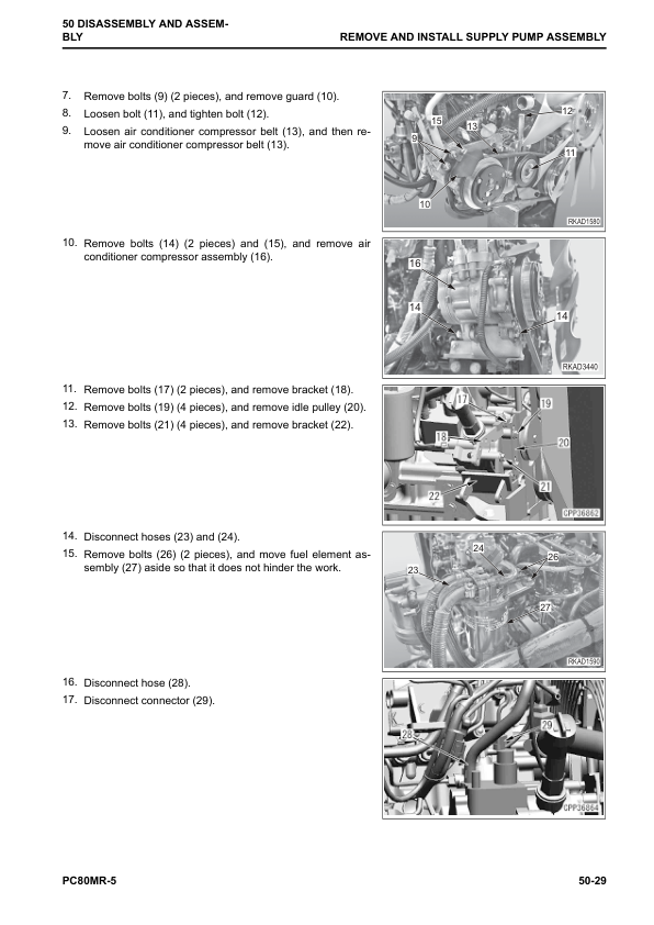 Komatsu PC80MR-5 Excavator Service Repair Manual Workshop Guide