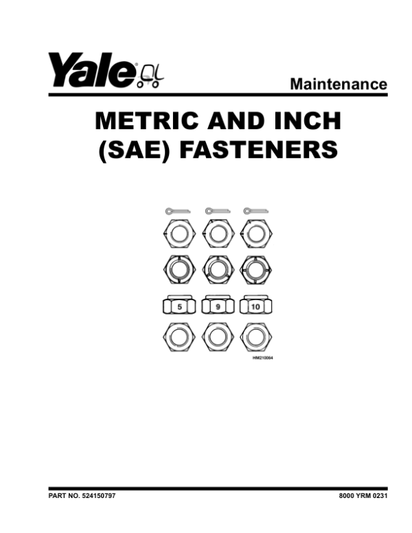 Yale ERC040GH, ERC050GH, ERC060GH, ERC065GH Forklift A908 Service Repair Manual Workshop Guide