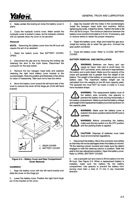 Yale ERC16ATF, ERC18ATF, ERC20ATF Forklift D807 Series Repair Manual Workshop Guide