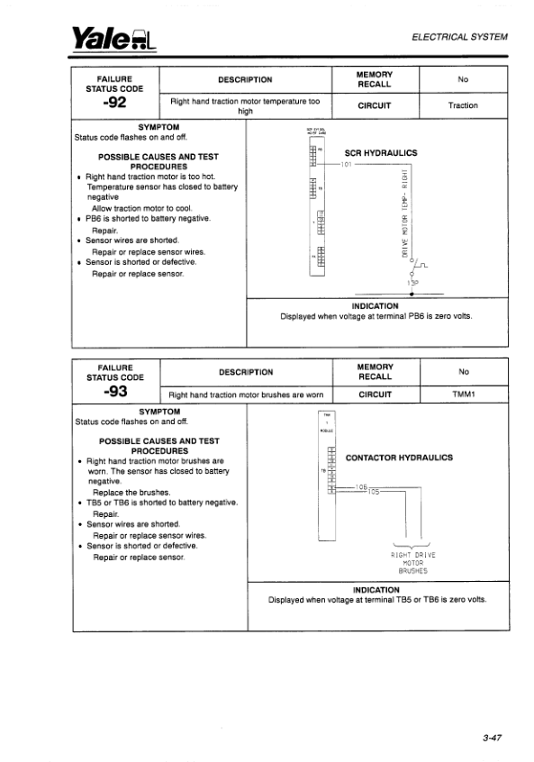 Yale ERP16ATF, ERC16ATF, ERP18ATF, ERC18ATF, ERP20ATF, ERC20ATF Forklift A807 Service Repair Manual Workshop Guide