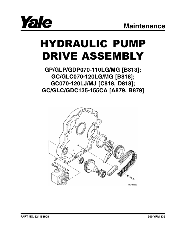 Yale GC70LJ, GC80LJ, GC100MJ, GC120MJ Forklift C818 Service Repair Manual Workshop Guide