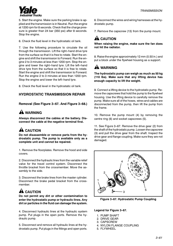 Yale GDP020RF, GDP025RF, GDP030RF, GDP020TF, GDP025TF, GDP030TF Forklift E177 Series Repair Manual Workshop Guide