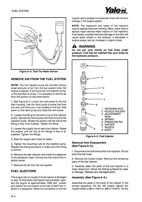 Yale GDP030AF, GDP040AF Forklift A810 Service Repair Manual Workshop Guide