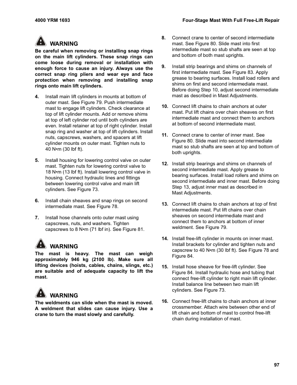 Yale GDP040VX, GDP050VX, GDP060VX, GDP070VX Forklift C875 Service Repair Manual Workshop Guide