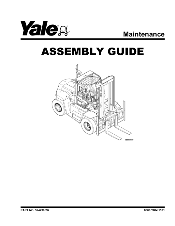 Yale GDP130EC, GDP140EC, GDP160EC Forklift F877 Series Repair Manual Workshop Guide