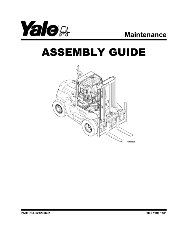 Yale GDP130EC, GDP140EC, GDP160EC Forklift F877 Series Repair Manual Workshop Guide
